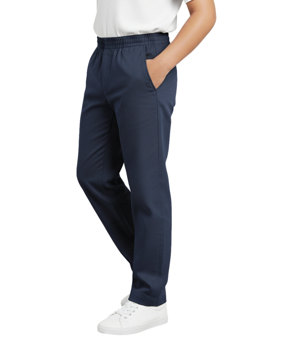 Boy's Uniform All Elastic Navy Waist Pull-on Pants (4-12) $7 per piece BU03