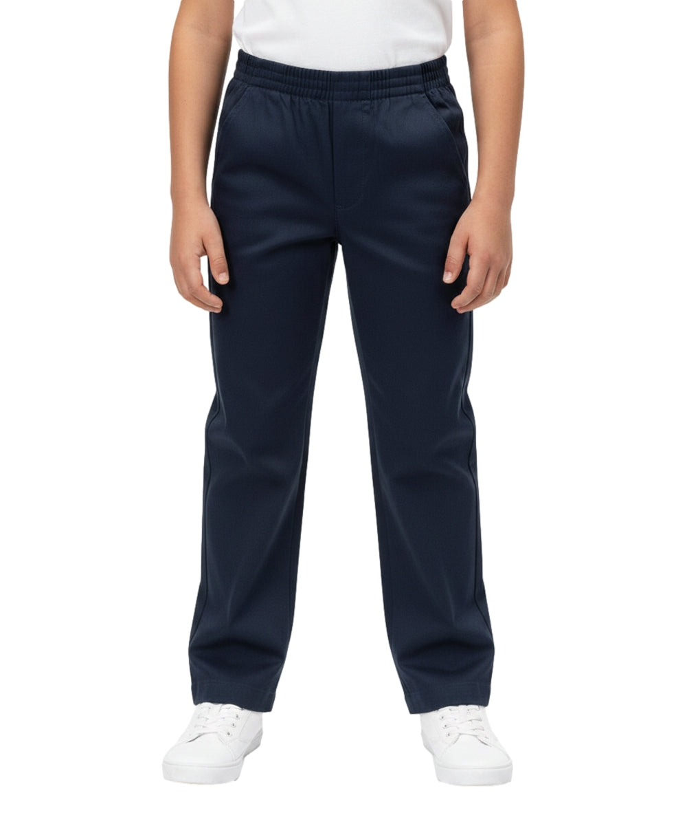 Boy's Uniform All Elastic Waist Pull-on Pants Navy, Khaki, Black, Grey, Hunter Green, Blue (4-16) $7.50 per piece BU03