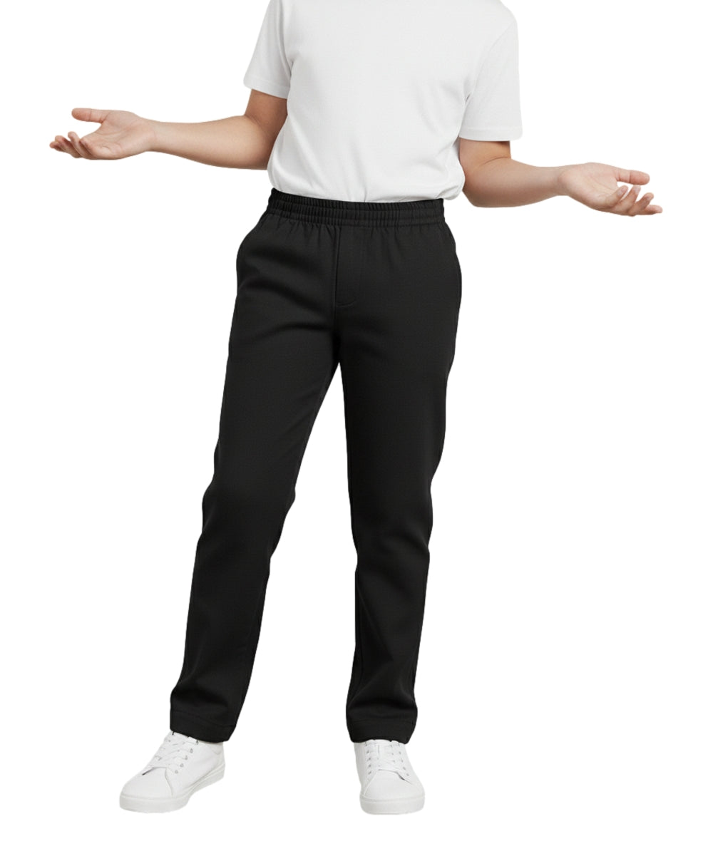 Boy's Uniform All Elastic Black Waist Pull-on Pants (4-12) $7.50 per piece BU03