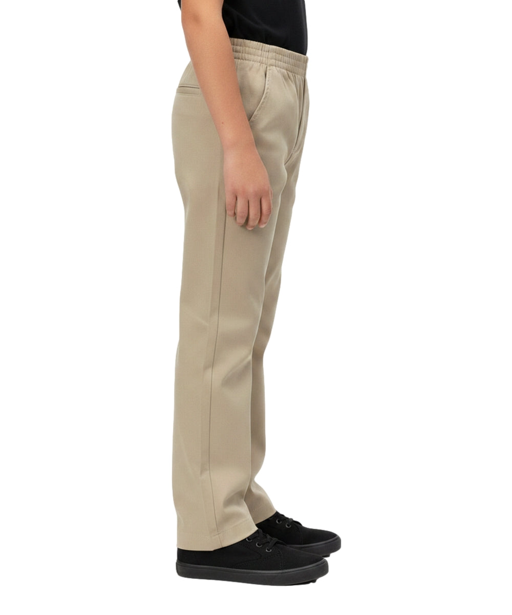 Boy's Uniform All Elastic Waist Pull-on Pants Navy, Khaki, Black, Grey, Hunter Green, Blue (4-16) $7.50 per piece BU03
