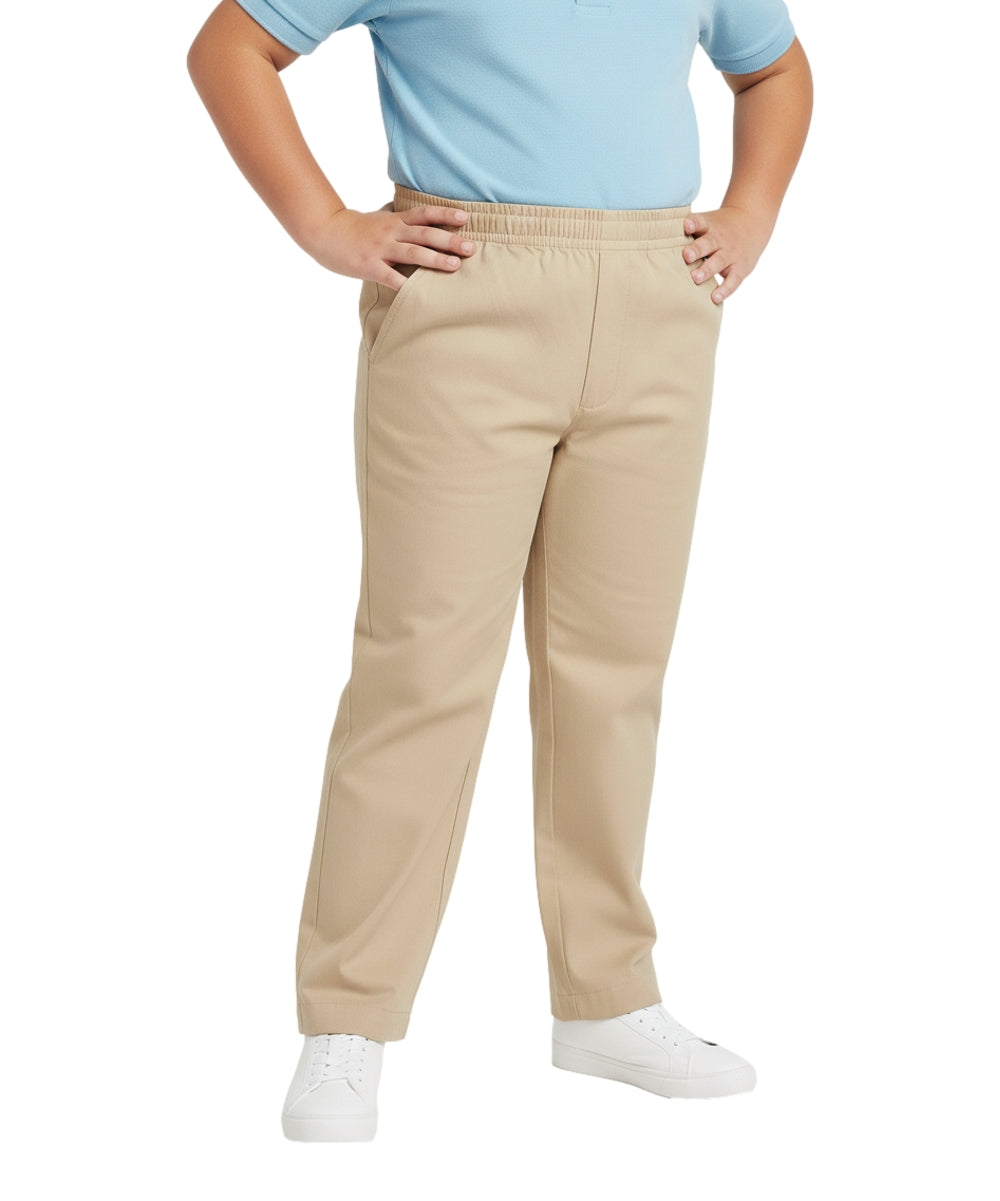 Boys All Elastic Husky Uniform Pants Khaki (4-16) $8.25 per piece BU03H