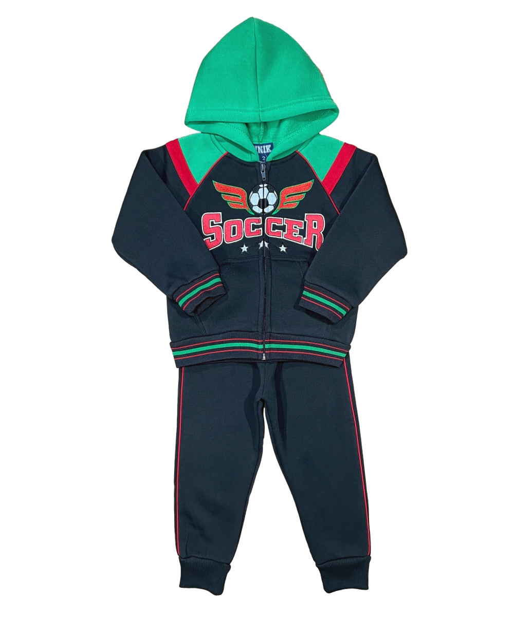 Boy Angel Wings Soccer Fleece Tracksuit 12m-24m ($9) 2-4 ($10) 5-8 ($11) 10-14 ($12) Per Set. BW2342