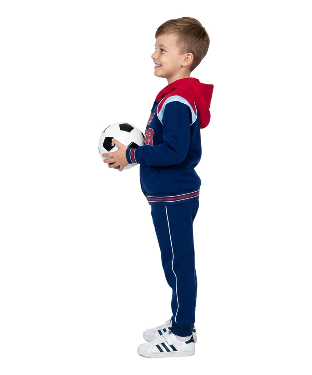 Boy Angel Wings Soccer Fleece Tracksuit 12m-24m ($9) 2-4 ($10) 5-8 ($11) 10-14 ($12) Per Set. BW2342