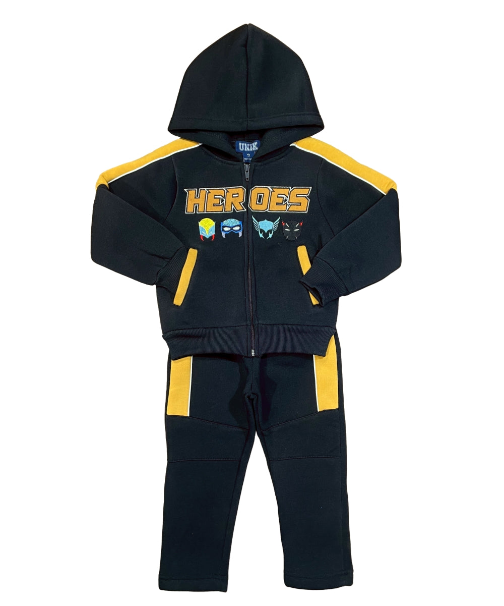 Boy Heroes Fleece Tracksuit 12m-24m ($9) 2-4 ($10) 5-8 ($11) 10-14 ($12) Per Set. BW2343