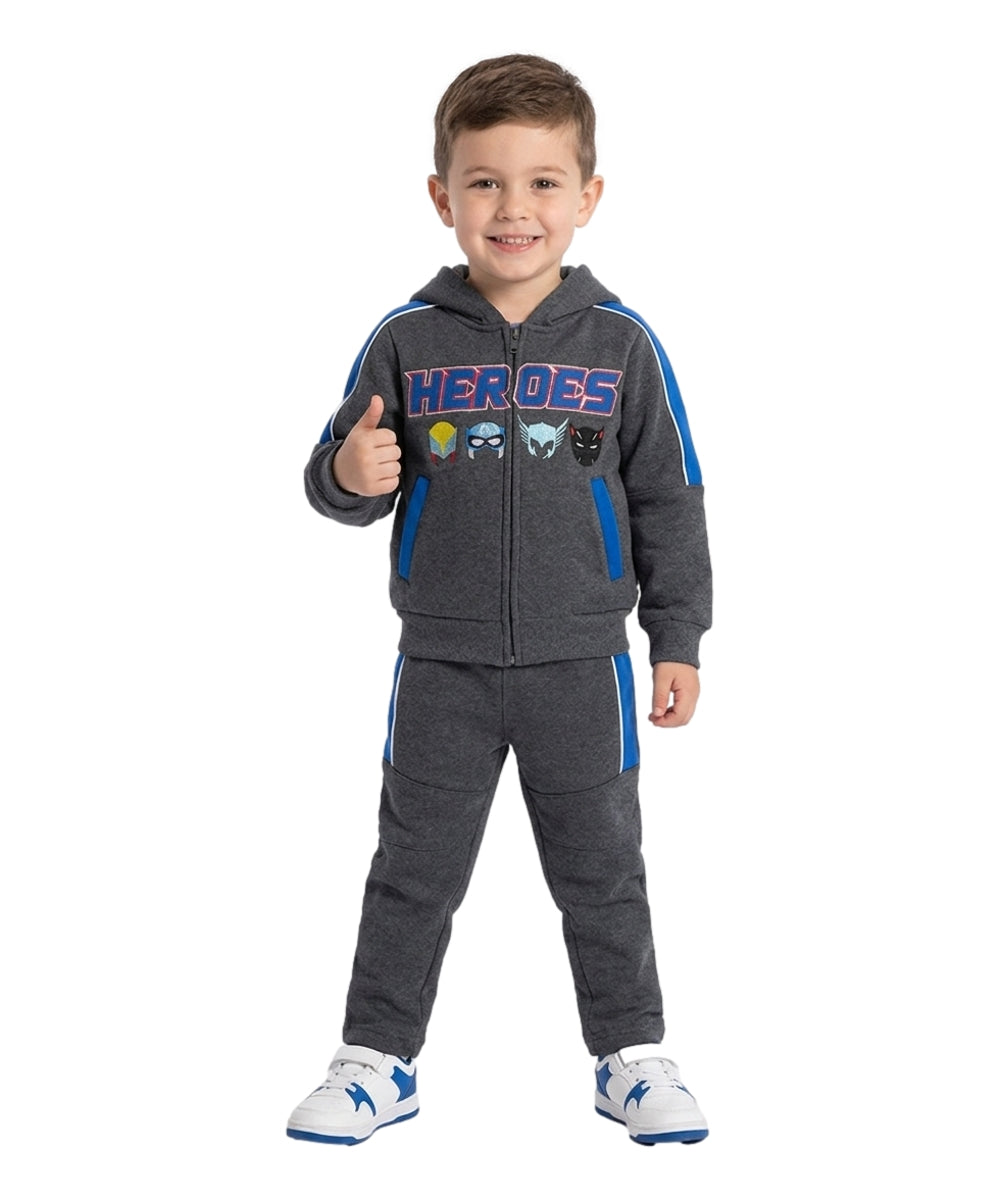 Boy Heroes Fleece Tracksuit 12m-24m ($9) 2-4 ($10) 5-8 ($11) 10-14 ($12) Per Set. BW2343