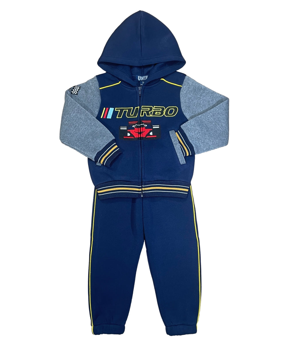 Boy Turbo Fleece Tracksuit 12m-24m ($9) 2-4 ($10) 5-8 ($11) 10-14 ($12) Per Set. BW2344