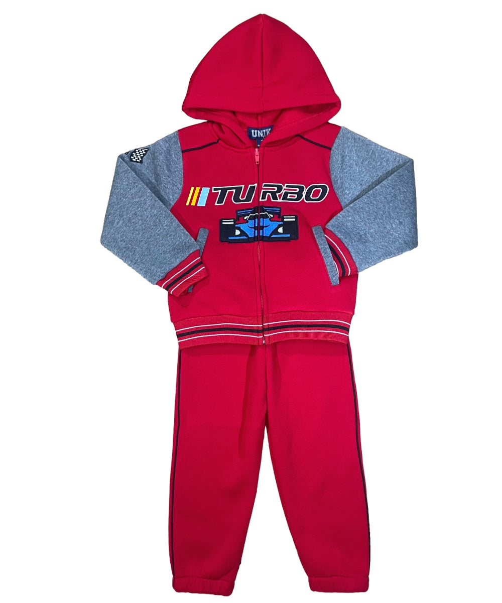 Boy Turbo Fleece Tracksuit 12m-24m ($9) 2-4 ($10) 5-8 ($11) 10-14 ($12) Per Set. BW2344