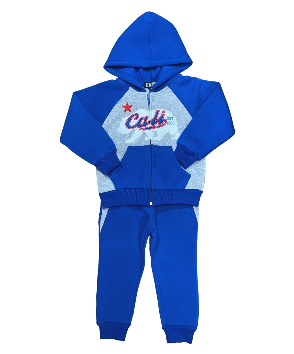 Boy Cali Bear Fleece Tracksuit 12m-24m ($9) 2-4 ($10) 5-8 ($11) 10-14 ($12) Per Set. BW2461