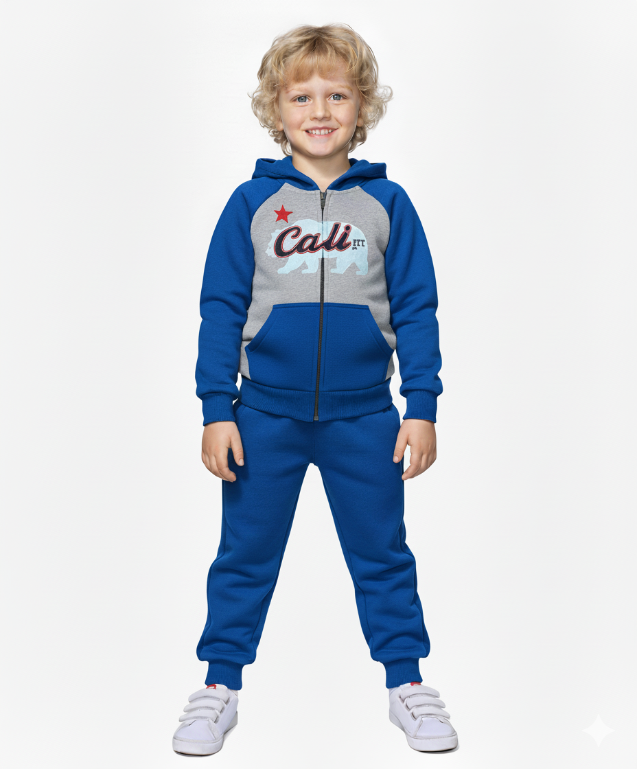 Boy Cali Bear Fleece Tracksuit 12m-24m ($9) 2-4 ($10) 5-8 ($11) 10-14 ($12) Per Set. BW2461