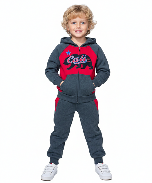 Boy Cali Bear Fleece Tracksuit 12m-24m ($9) 2-4 ($10) 5-8 ($11) 10-14 ($12) Per Set. BW2461