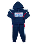 Boy Los Angeles Fleece Tracksuit - Navy  (12-24)$11.00 (2-4)$12.00 (5-8)$13.00  (10-14)$14.00 Per Set. BW2586