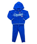 Boy Champs Fleece Tracksuit - Royal Blue  (12-24)$11.00 (2-4)$12.00 (5-8)$13.00  (10-14)$14.00 Per Set. BW2655