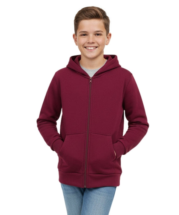 Premium Fleece Zip UP Hoodie - Burgundy (4/5-16) 8.25 Per Piece BWU11