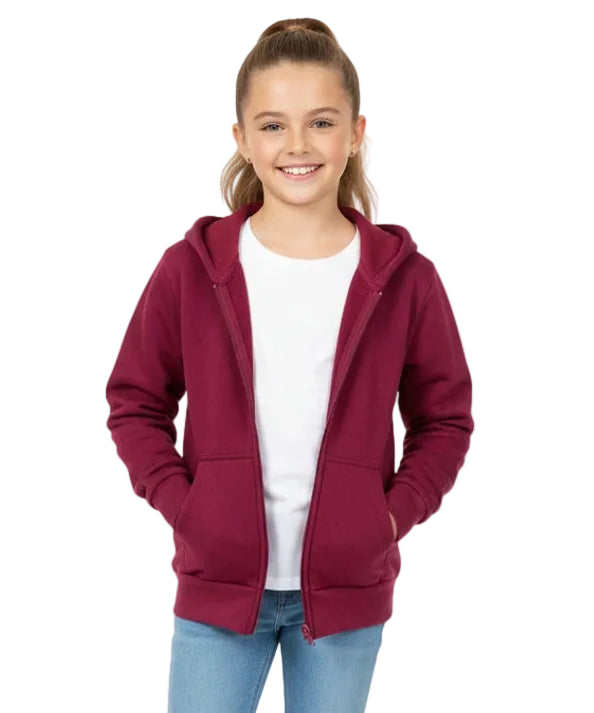 Premium Fleece Zip UP Hoodie - Burgundy (4/5-16) 8.25 Per Piece BWU11