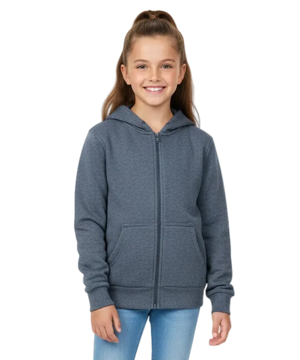 Premium Fleece Zip UP Hoodie - D. Grey (4/5-16) 8.25 Per Piece BWU11