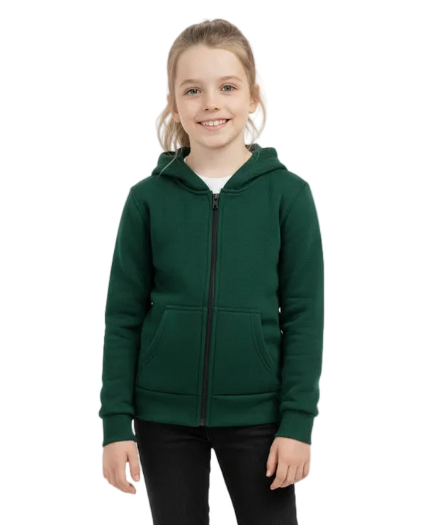 Premium Fleece Zip UP Hoodie - Hunter Green (4/5-16) 8.25 Per Piece BWU11