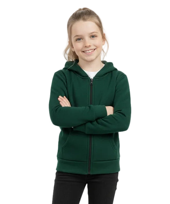 Premium Fleece Zip UP Hoodie - Hunter Green (4/5-16) 8.25 Per Piece BWU11