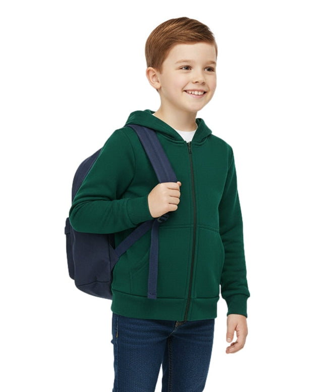 Premium Fleece Zip UP Hoodie - Hunter Green (4/5-16) 8.25 Per Piece BWU11