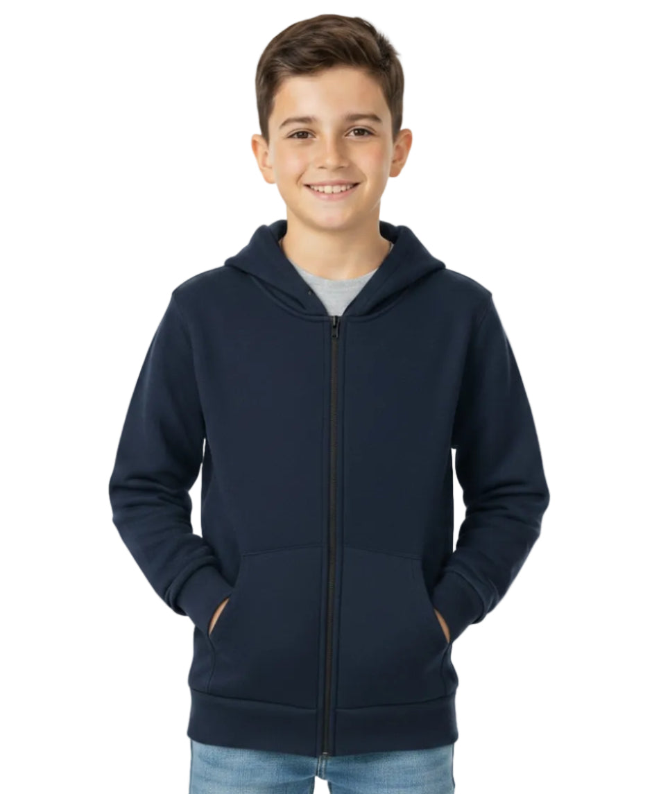 Premium Fleece Zip UP Hoodie - Navy (4/5-16) 8.25 Per Piece BWU11