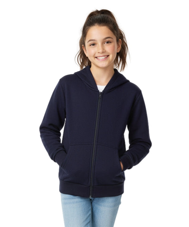 Premium Fleece Zip UP Hoodie - Navy (4/5-16) 8.25 Per Piece BWU11