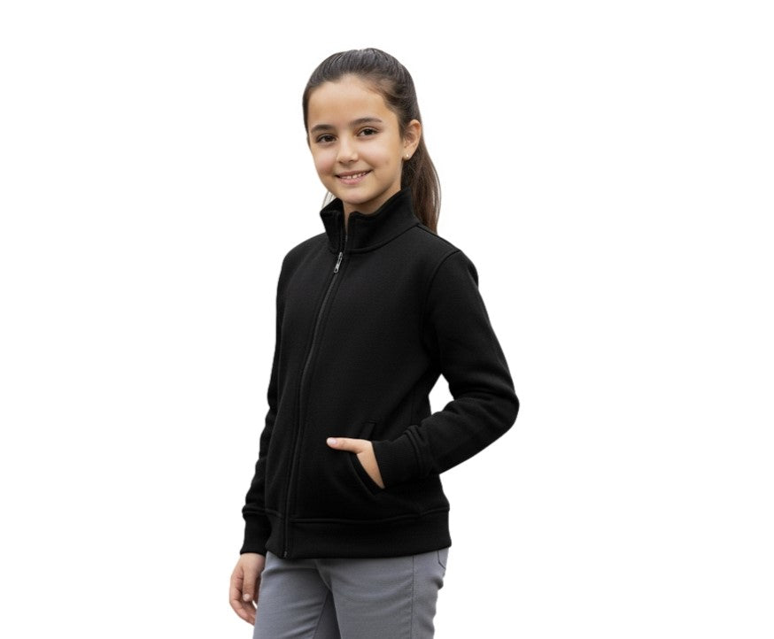 Premium Fleece Zip Up Jacket - Black  (4/5-16) 8.25 Per Piece BWU12