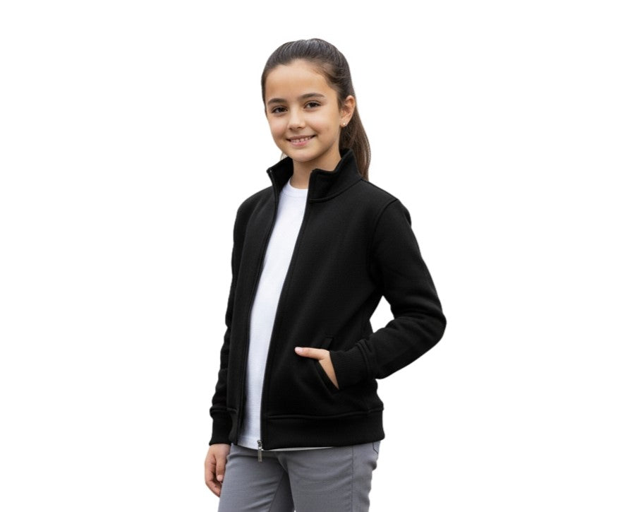 Premium Fleece Zip Up Jacket - Black  (4/5-16) 8.25 Per Piece BWU12