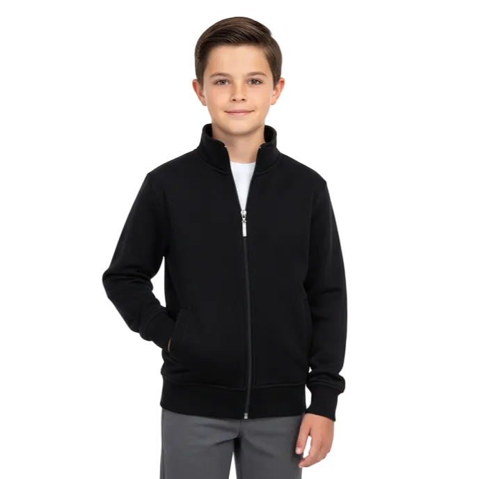 Premium Fleece Zip Up Jacket - Black  (4/5-16) 8.25 Per Piece BWU12