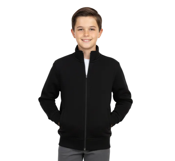 Premium Fleece Zip Up Jacket - Black  (4/5-16) 8.25 Per Piece BWU12