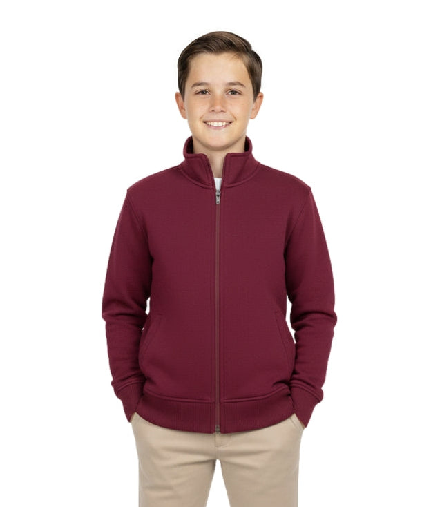 Fleece Zipper Jacket Burgundy - Unisex (4/5-16) 8.25 Per Piece BWU12