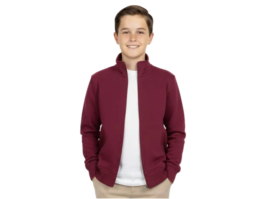 Premium Fleece Zip Up Jacket - Burgundy  (4/5-16) 8.25 Per Piece BWU12