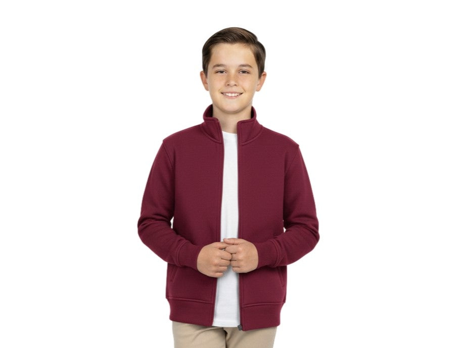 Fleece Zipper Jacket Burgundy - Unisex (4/5-16) 8.25 Per Piece BWU12