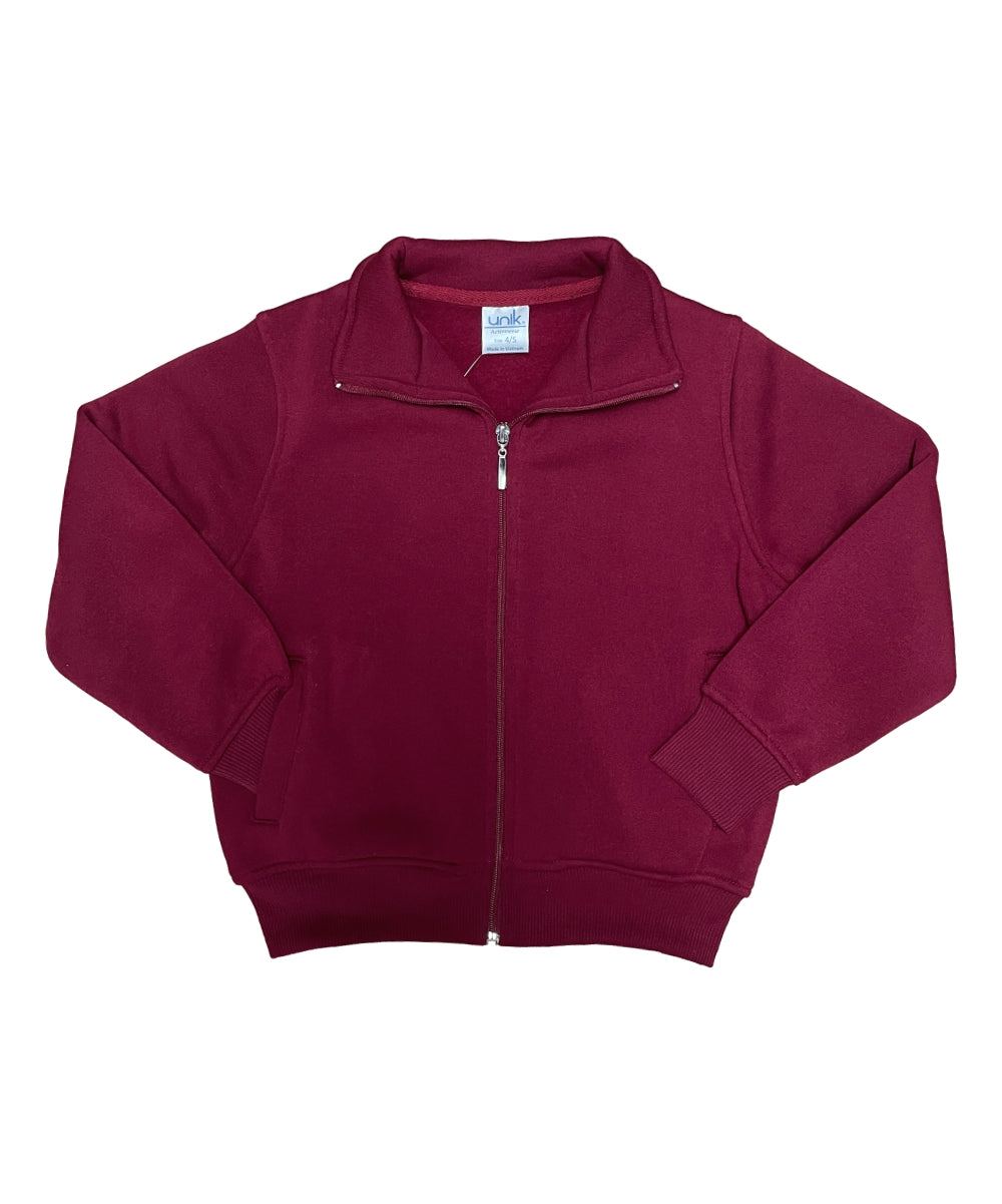 Fleece Zipper Jacket Burgundy - Unisex (4/5-16) 8.25 Per Piece BWU12