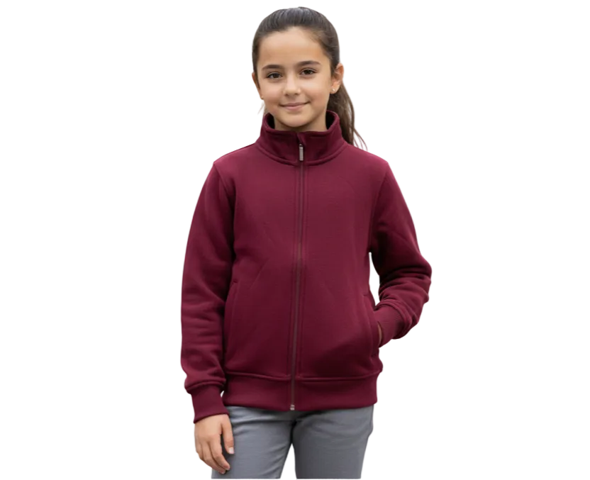 Premium Fleece Zip Up Jacket - Burgundy  (4/5-16) 8.25 Per Piece BWU12