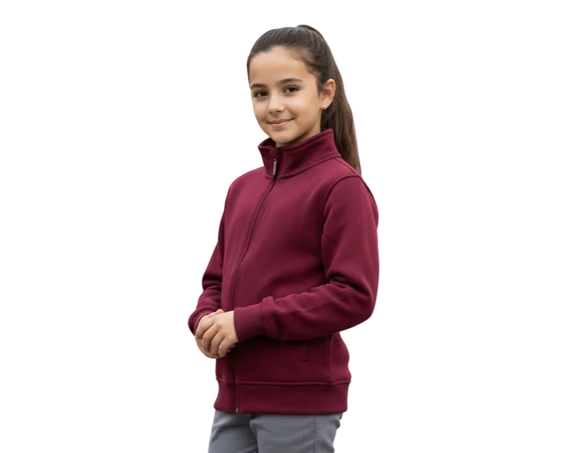 Premium Fleece Zip Up Jacket - Burgundy  (4/5-16) 8.25 Per Piece BWU12