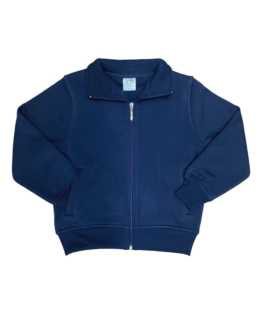 Fleece Zipper Jacket Navy - Unisex (4/5-16) 8.25 Per Piece BWU12