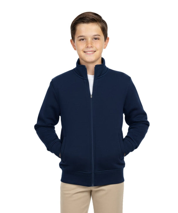Fleece Zipper Jacket Navy - Unisex (4/5-16) 8.25 Per Piece BWU12