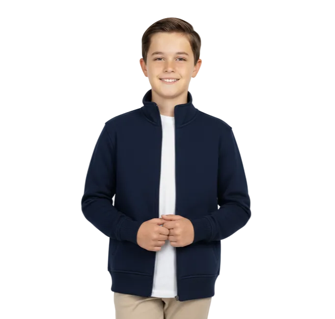 Premium Fleece Zip Up Jacket - Navy  (4/5-16) 8.25 Per Piece BWU12