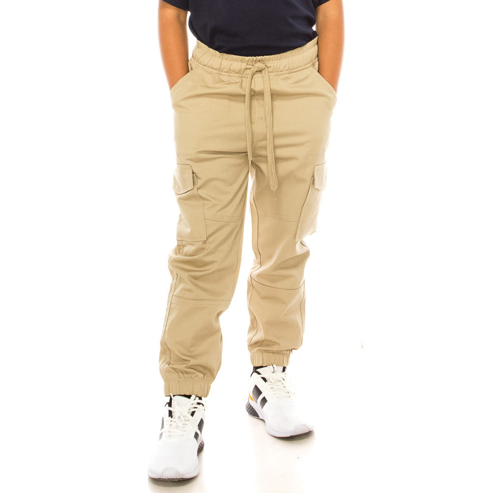 Boy's Uniform Cargo Jogger Pants Navy, Khaki, Black (4/5-16) $9.50 per piece CG04