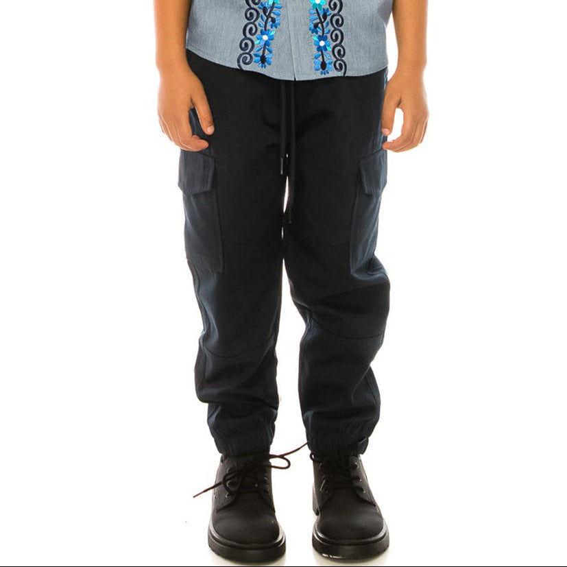 Boy's Uniform Cargo Jogger Pants Navy, Khaki, Black (4/5-16) $9.50 per piece CG04