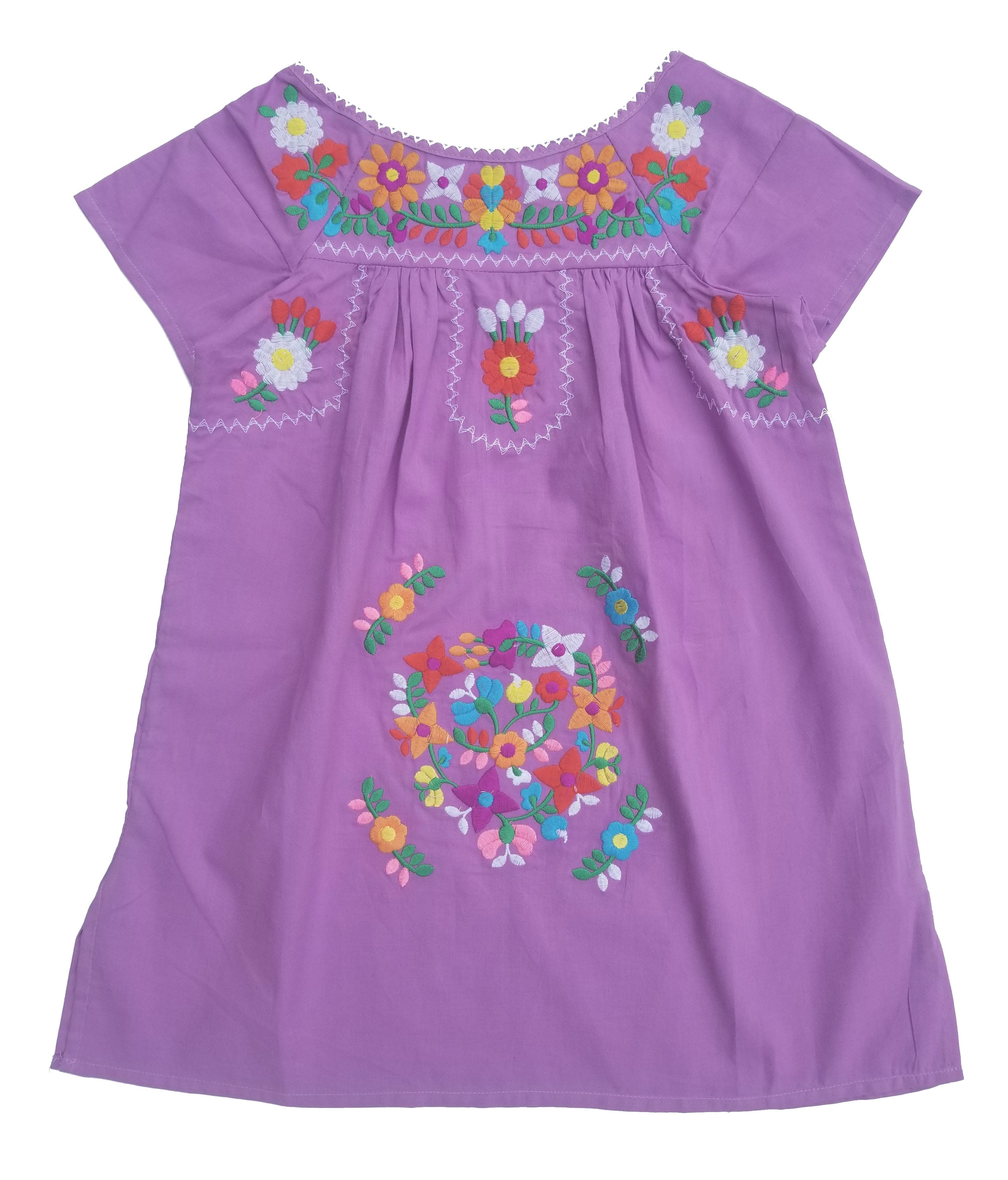 Traditional Mexican Girl Embroidered Dress 2-4, 5-8, 10-14.  $10 Per Piece. DR1948