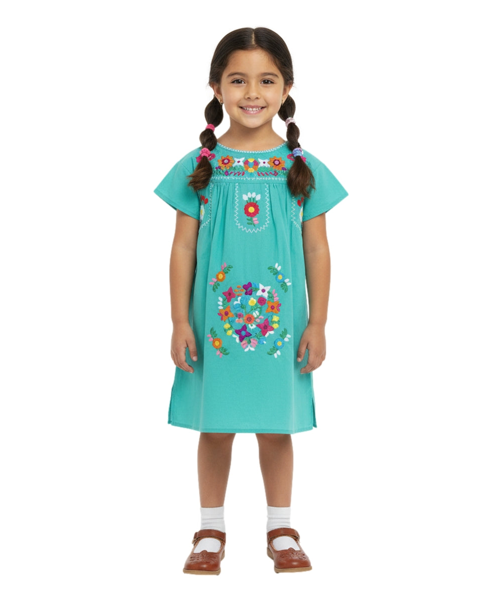 Traditional Mexican Girl Embroidered Dress 2-4, 5-8, 10-14.  $10 Per Piece. DR1948
