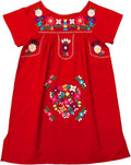 Traditional Mexican Girl Embroidered Dress 2-4, 5-8, 10-14.  $10 Per Piece. DR1948