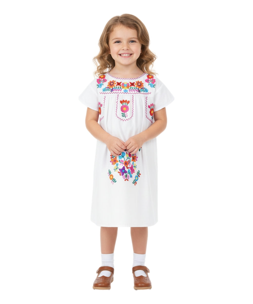 Traditional Mexican Girl Embroidered Dress 2-4, 5-8, 10-14.  $10 Per Piece. DR1948