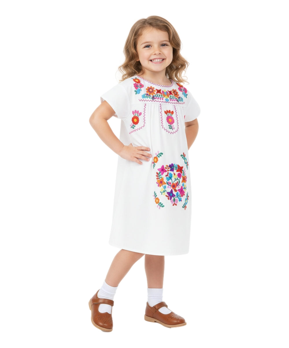 Traditional Mexican Girl Embroidered Dress 2-4, 5-8, 10-14.  $10 Per Piece. DR1948