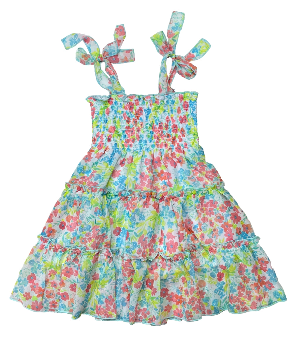 Girl Mix Colors Lined Chiffon Dress (2-4) $6.00 (5-8) $7.00 and (10-14) $7.50 Per Piece. DR1956