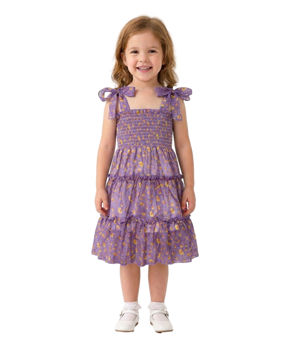Girl Mix Colors Lined Chiffon Dress (2-4) $6.00 (5-8) $7.00 and (10-14) $7.50 Per Piece. DR1956