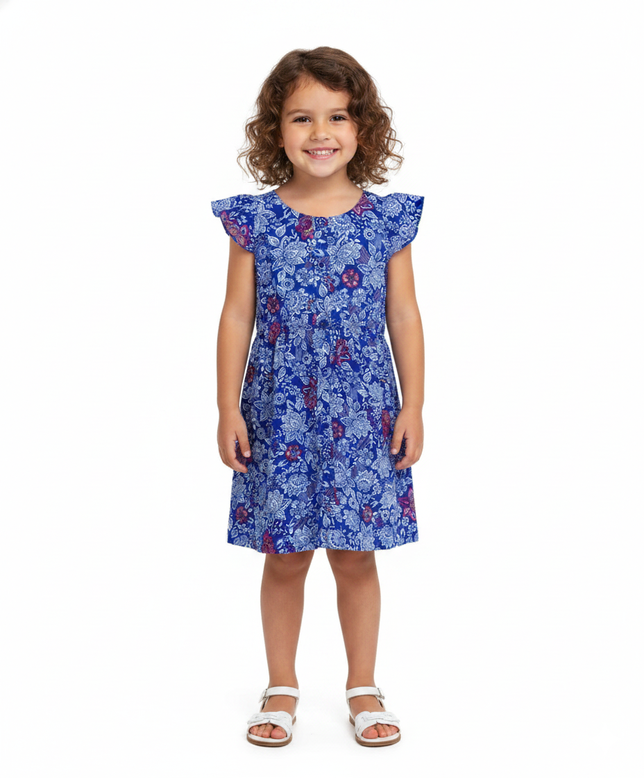 Tropical Rayon Floral Dress (2-4), (5-8) $6.00 Per Piece. DR2120