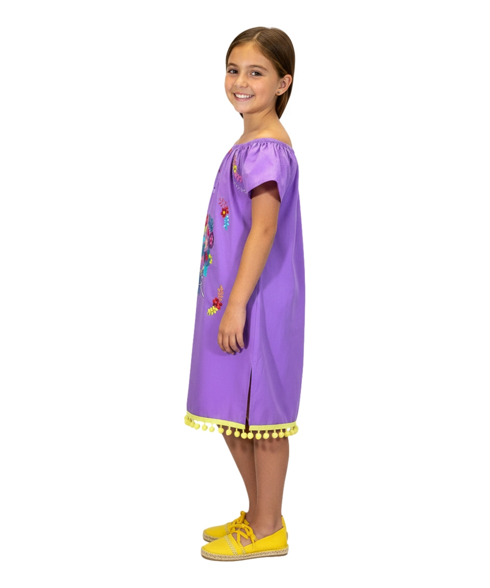 Lilac Embroidered Flower Dress (12M-24M) $9.50 (2-4) $10.00 And (5-8) $10.00 Per Piece. DR2141