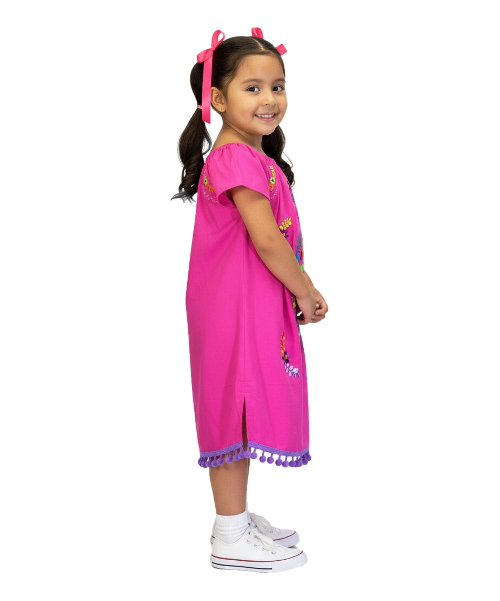 Pink Embroidered Flower Dress (12M-24M) $9.50 (2-4) $10.00 And (5-8) $10.00 Per Piece.DR2141