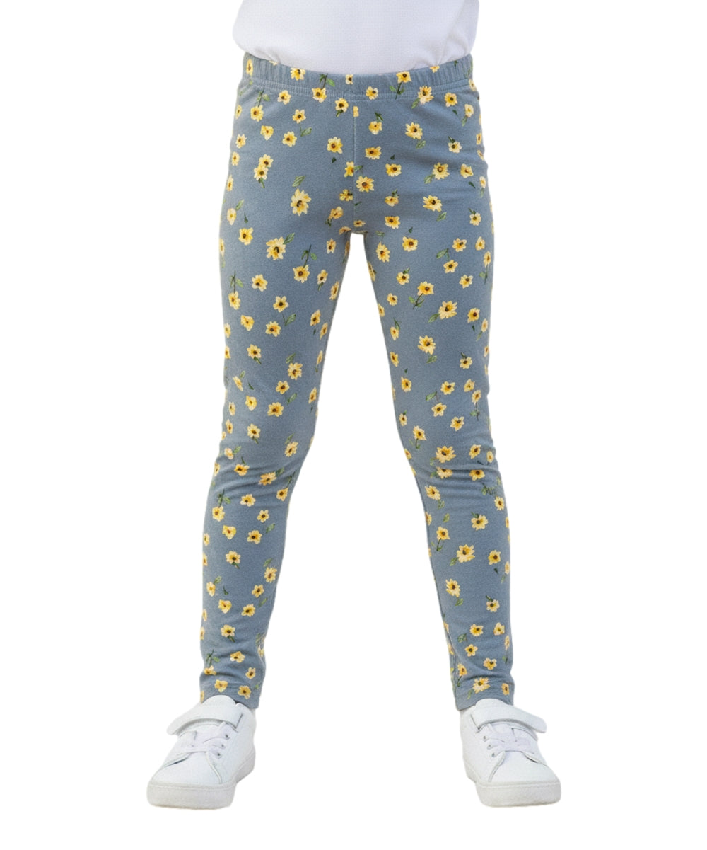 Girl Cotton Leggings - Yellow Daisy (2-12) $3.25 Per piece GB700